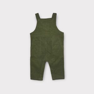 Angel Dear Dark Green Corduroy Pocket Romper